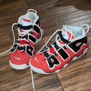 Nike Air Kids Red and Black High-Top Sneakers